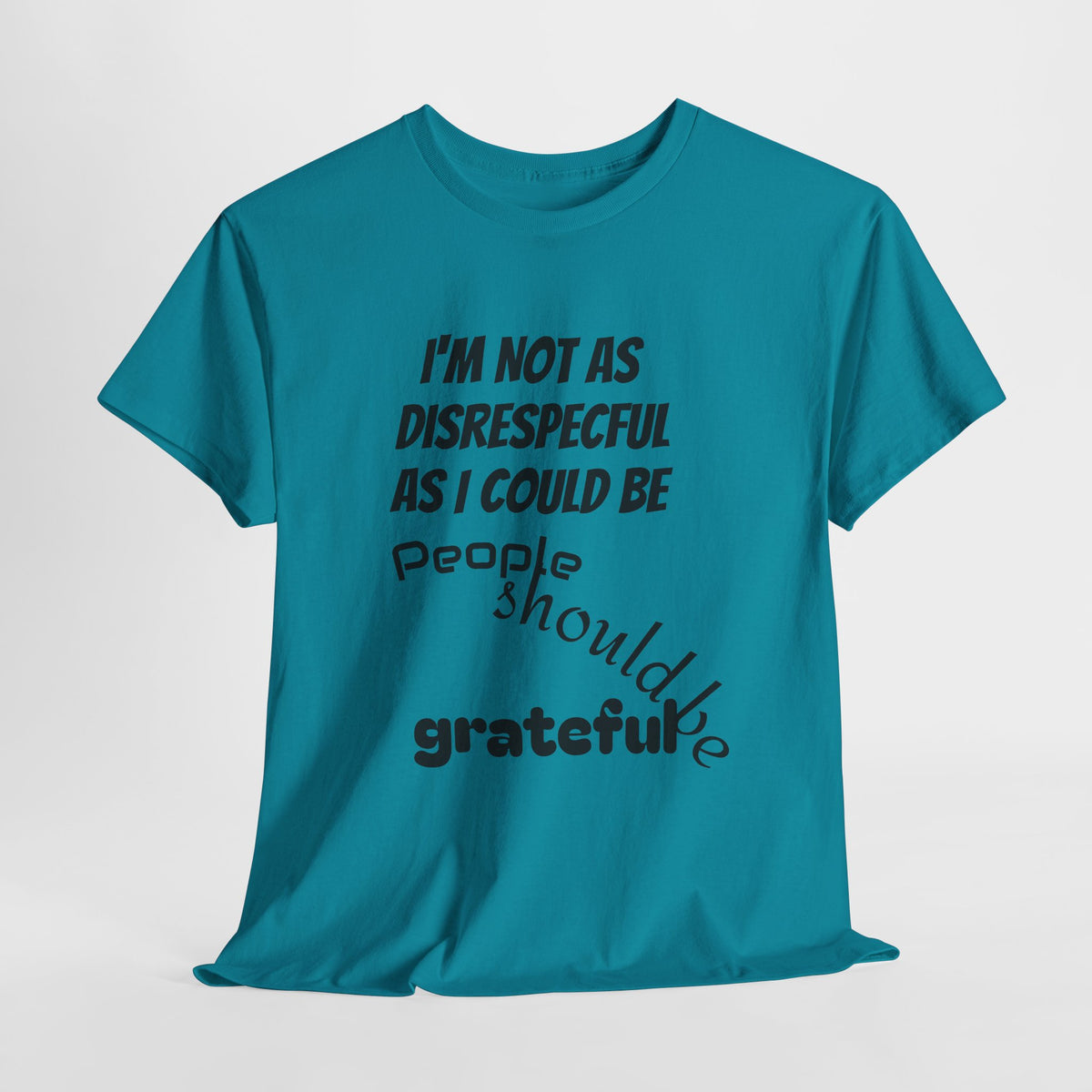 Gratitude Humor Tee, Funny Graphic Shirt, Gift for Friends, Casual Wear, Unisex Tee, Birthday Gift, Quirky T-Shirt