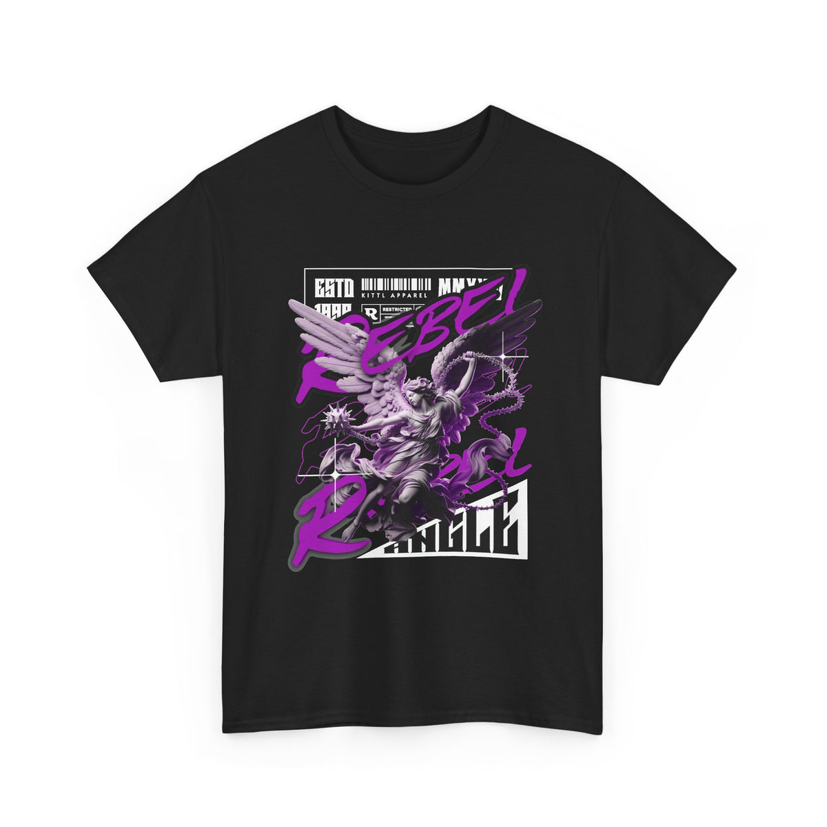 Rebel Spirit Graphic Tee: Unisex Heavy Cotton T-Shirt, Trendy Casual Wear, Gift for Rebels, Music Festival Outfit, Streetwear Style
