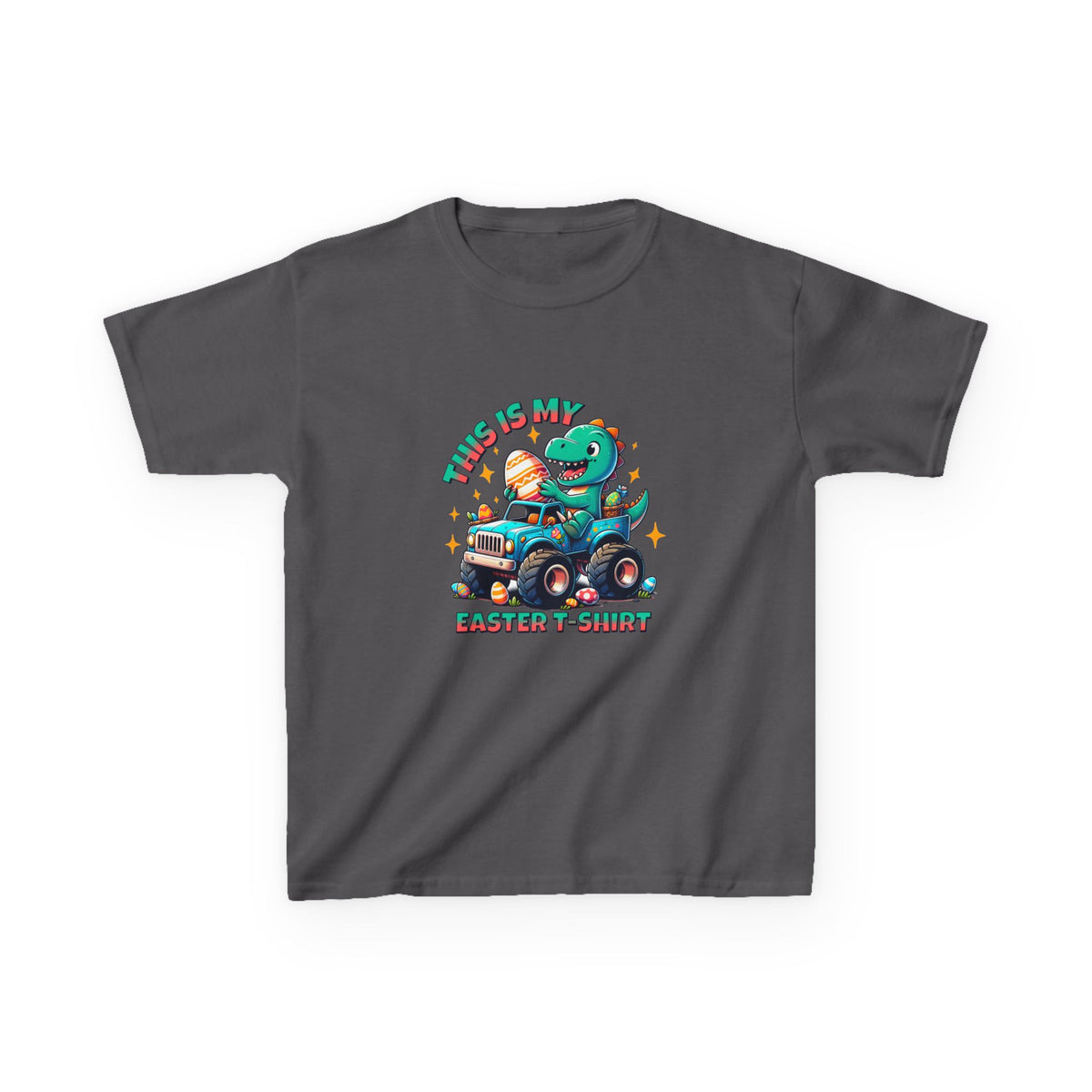 Kids Easter T-Shirt - "This Is My Easter T-Shirt" with Fun Dinosaur Graphic