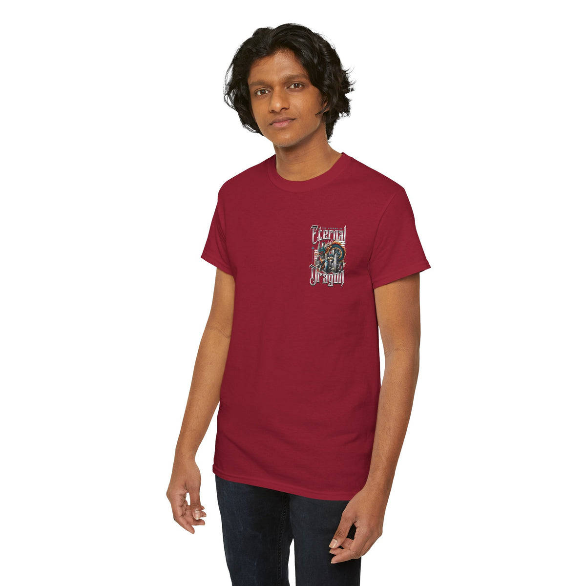 Fierce Dragon Graphic Tee, Unisex Cotton T-Shirt, Casual Streetwear, Fantasy Theme, Gift for Dragon Lovers