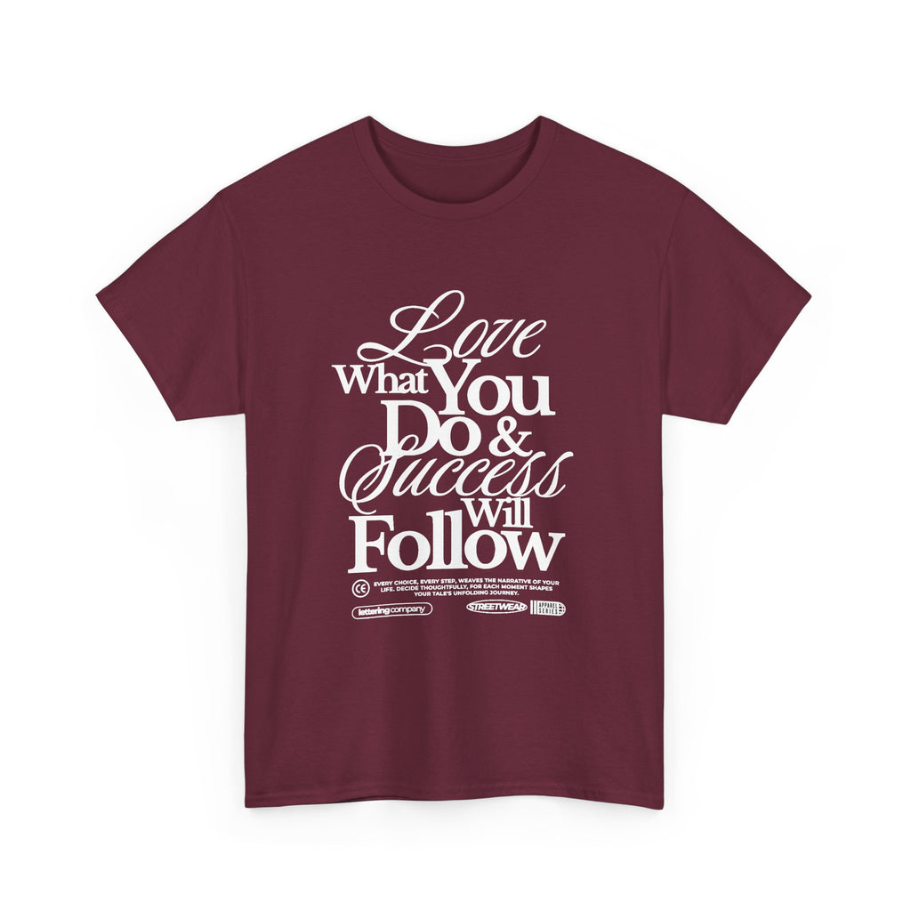 Motivational Unisex Heavy Cotton Tee - Love What You Do & Success Will Follow, Inspirational Shirt, Positive Vibes T-Shirt, Gift for [...]