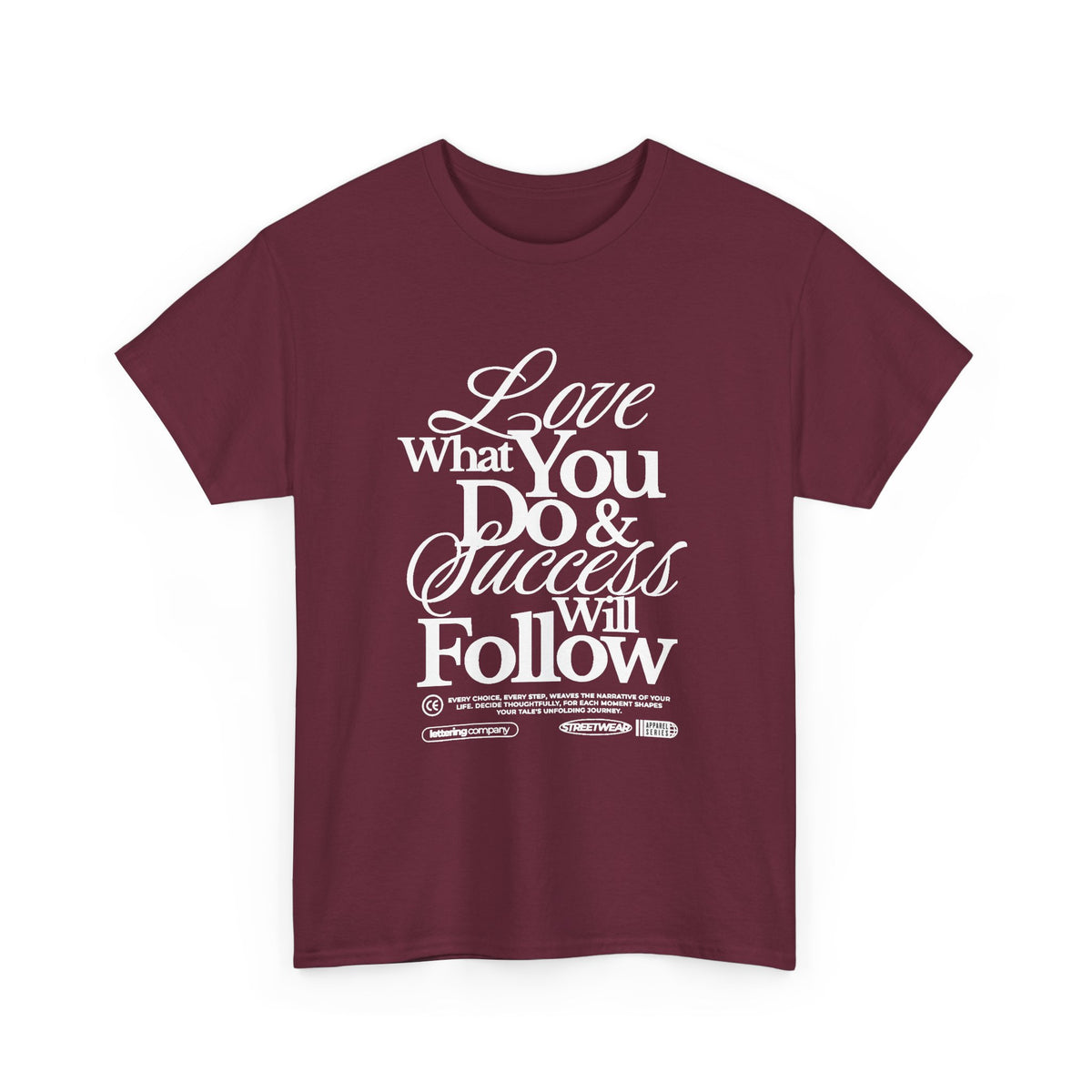 Motivational Unisex Heavy Cotton Tee - Love What You Do & Success Will Follow, Inspirational Shirt, Positive Vibes T-Shirt, Gift for [...]