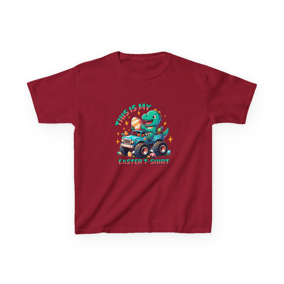 Kids Easter T-Shirt - "This Is My Easter T-Shirt" with Fun Dinosaur Graphic