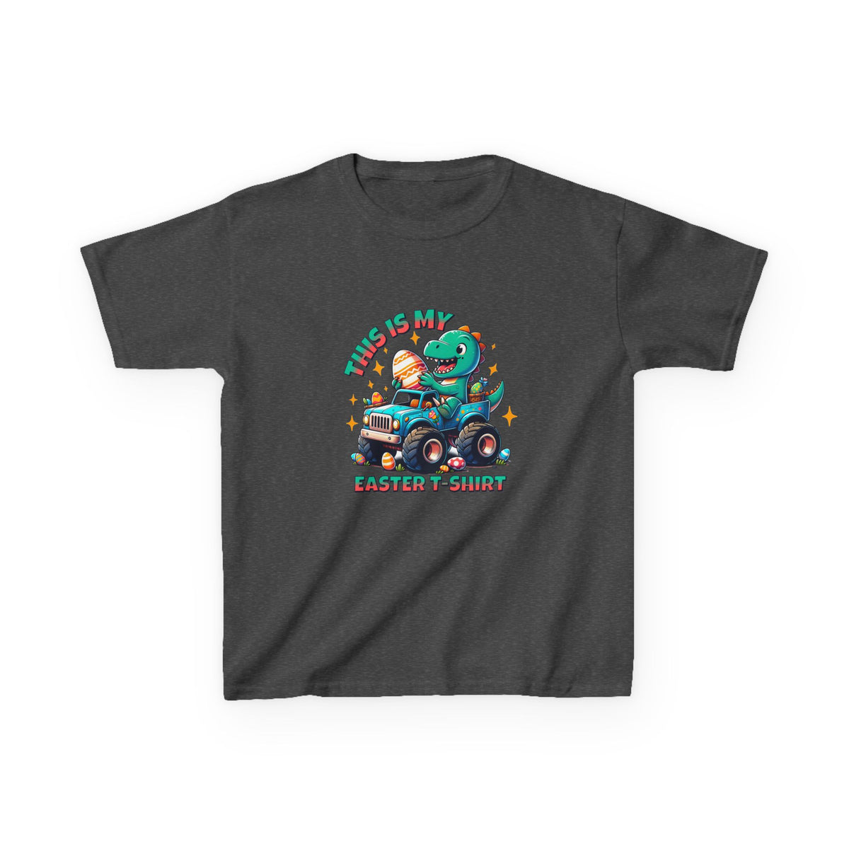 Kids Easter T-Shirt - "This Is My Easter T-Shirt" with Fun Dinosaur Graphic