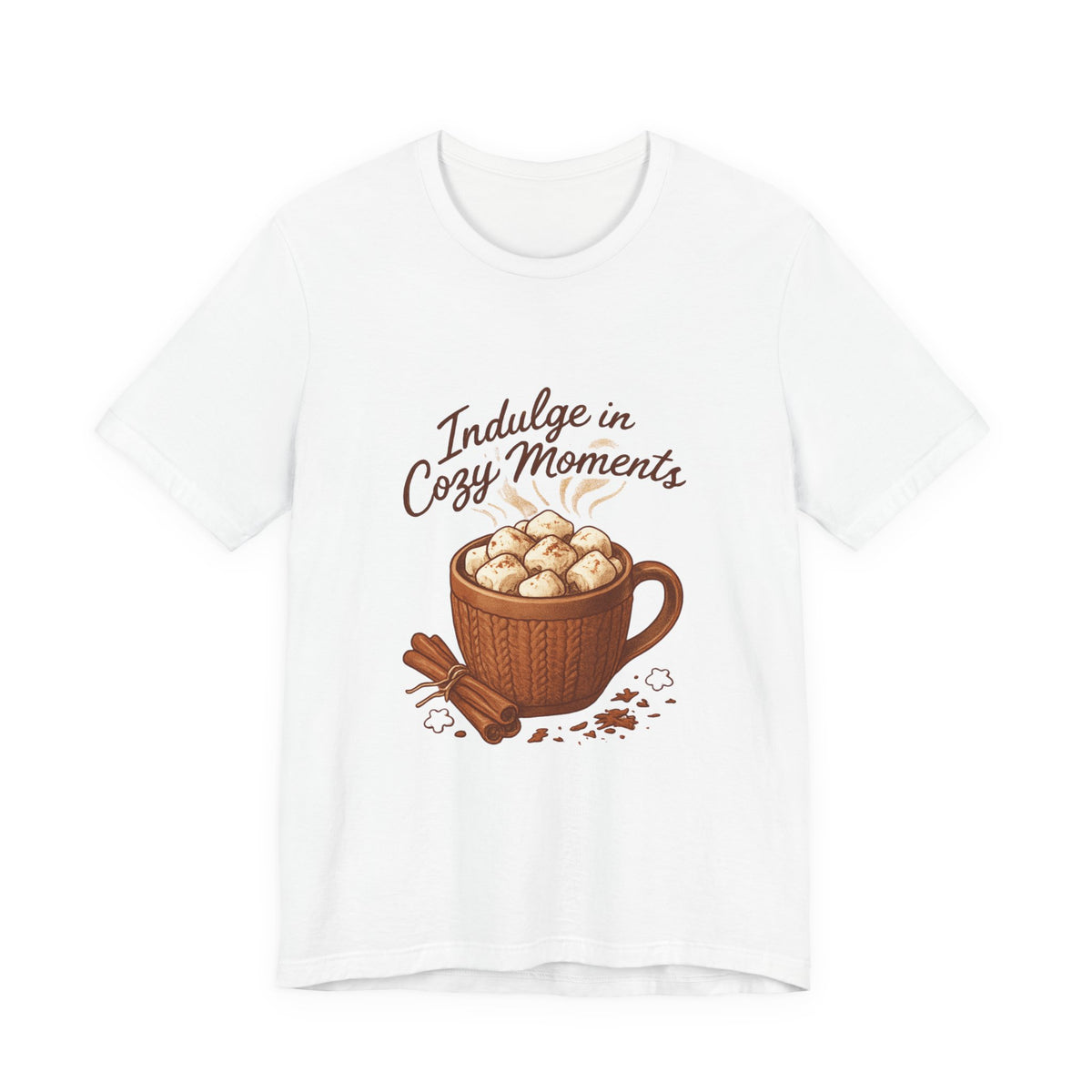 Cozy Moments Hot Cocoa Tee — "Indulge in Cozy Moments" Graphic Shirt