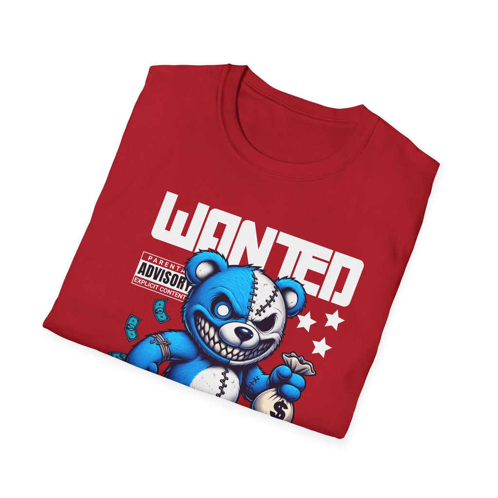Wanted Dead or Alive Graphic Tee, Unisex Softstyle T-Shirt, Casual Wear, Streetwear, Fun Graphic Tee, Gift for Gamers, Unique Shirt