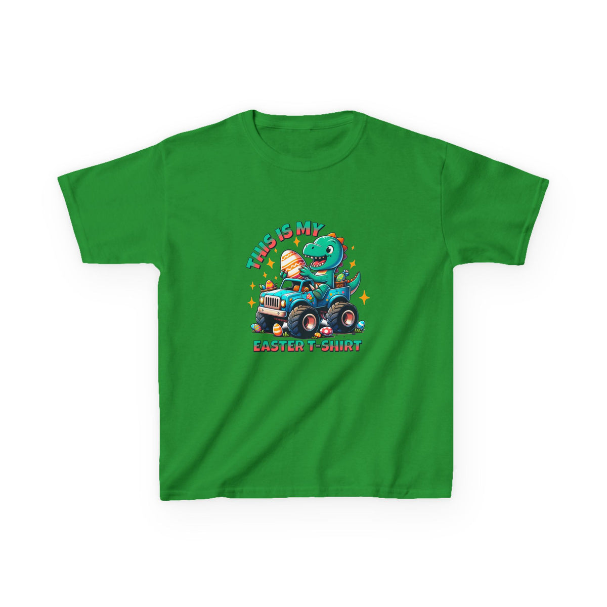 Kids Easter T-Shirt - "This Is My Easter T-Shirt" with Fun Dinosaur Graphic