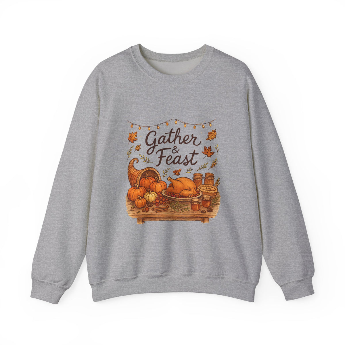 Gather & Feast Thanksgiving Fall Crewneck Sweatshirt