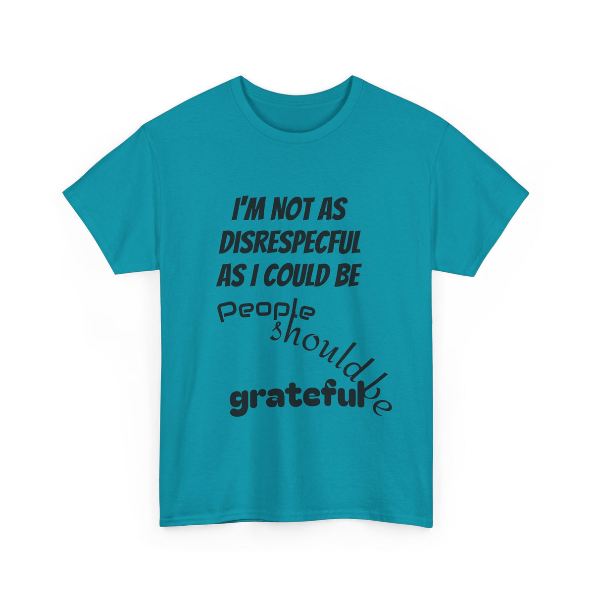 Gratitude Humor Tee, Funny Graphic Shirt, Gift for Friends, Casual Wear, Unisex Tee, Birthday Gift, Quirky T-Shirt