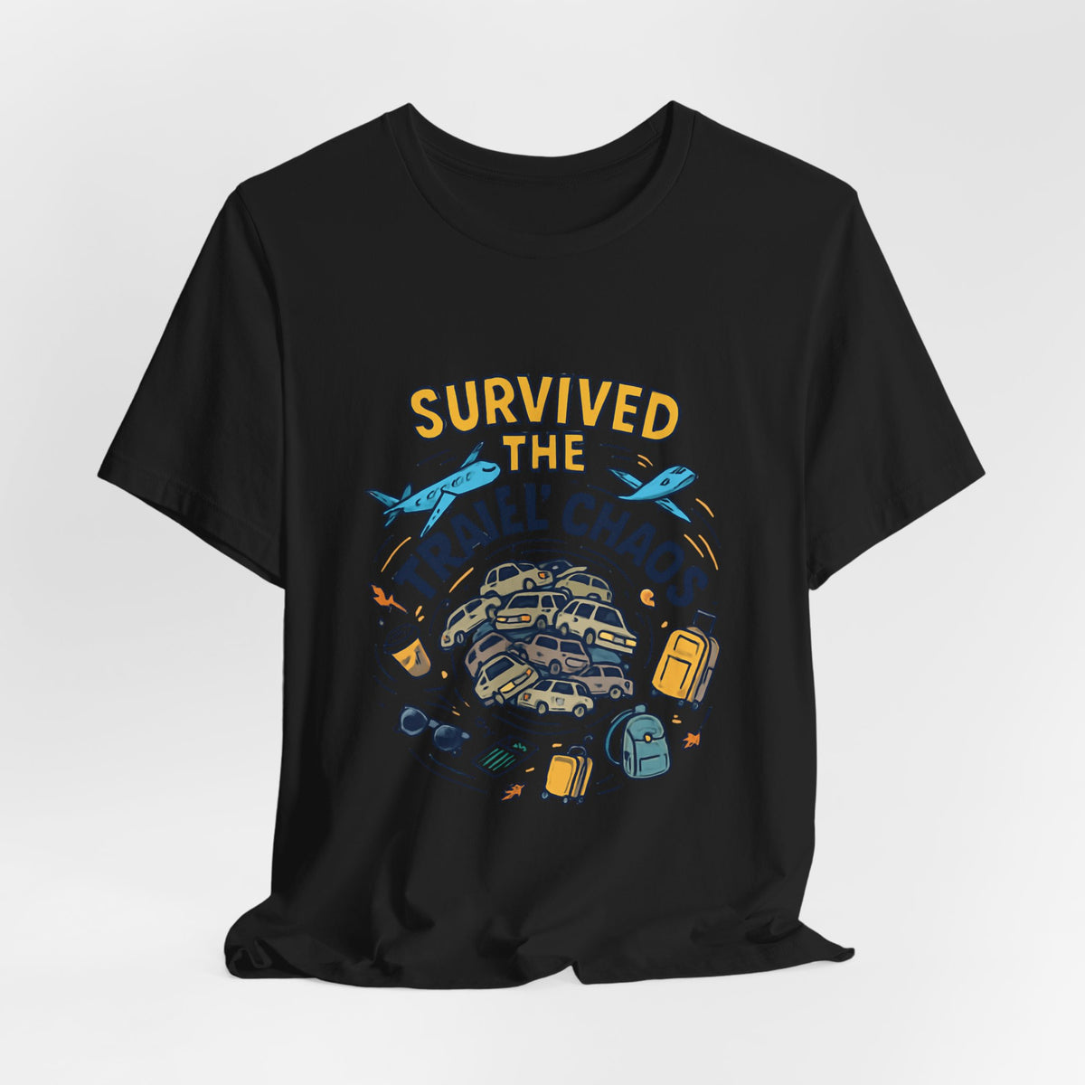 Survived the Travel Chaos T-Shirt — Funny Vacation & Travel Lover Tee