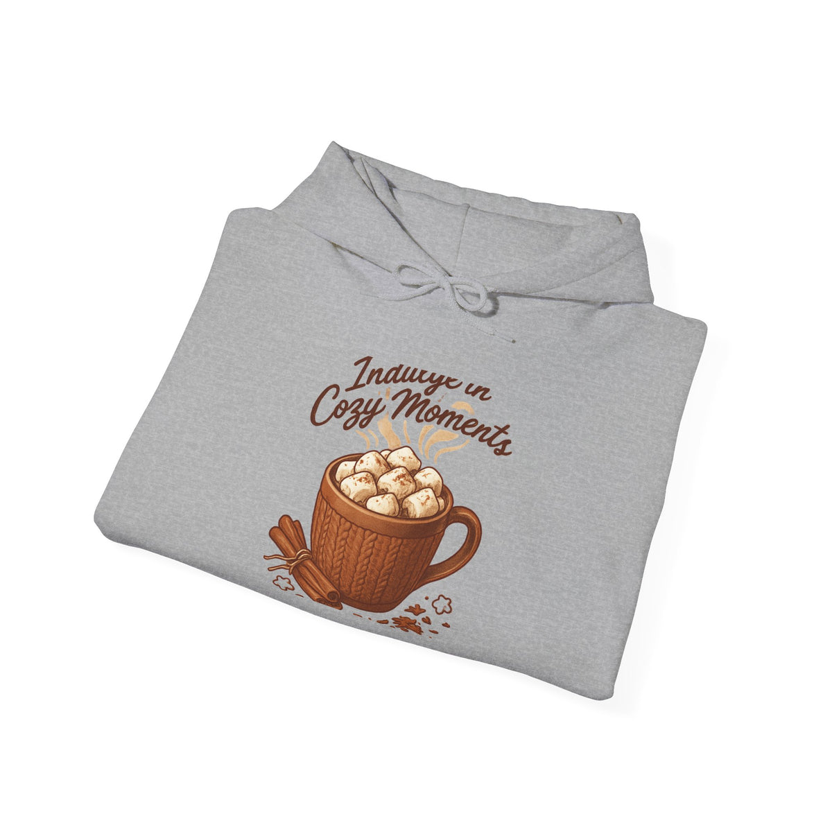 Cozy Moments Hot Cocoa Hoodie — "Indulge in Cozy Moments" Winter Sweatshirt