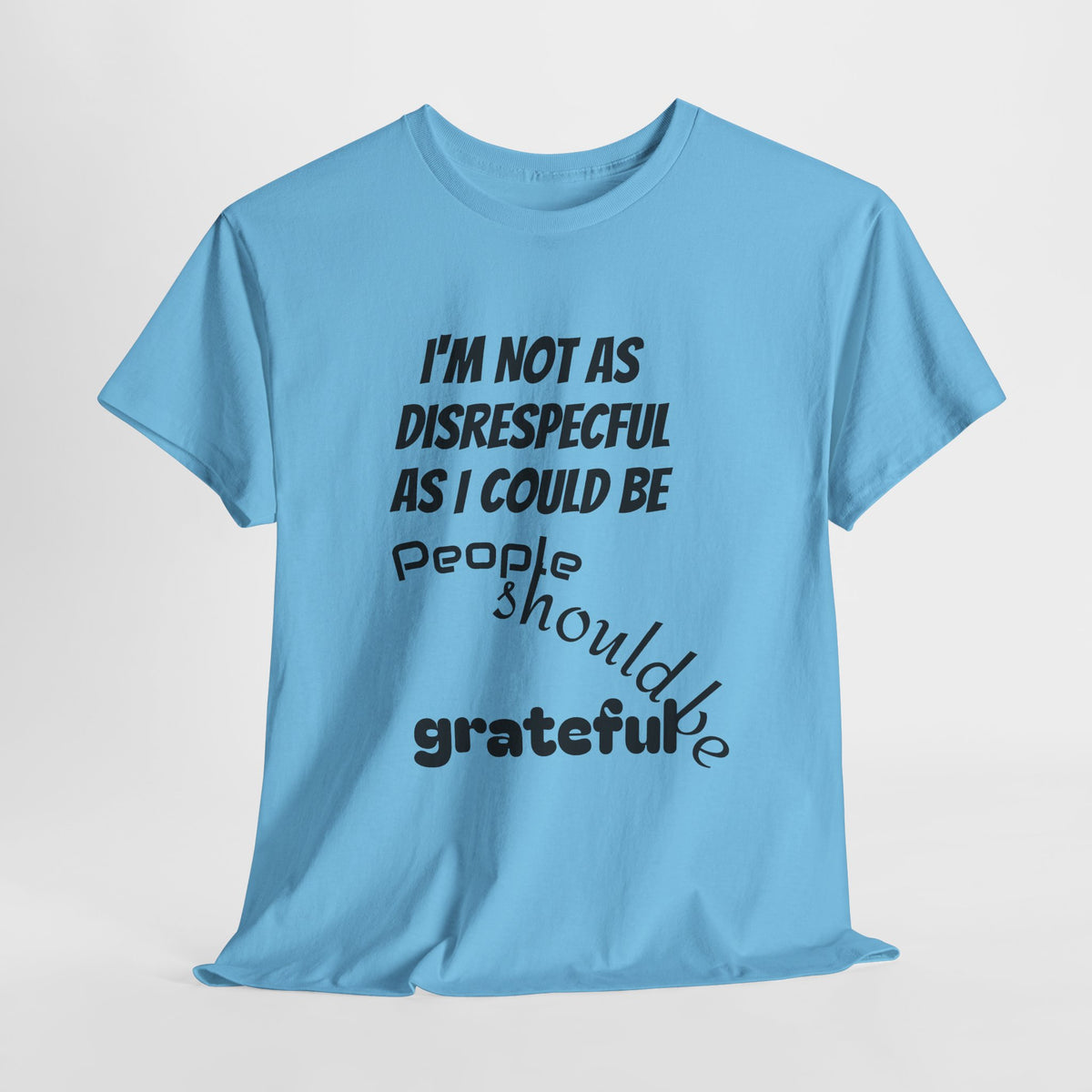 Gratitude Humor Tee, Funny Graphic Shirt, Gift for Friends, Casual Wear, Unisex Tee, Birthday Gift, Quirky T-Shirt