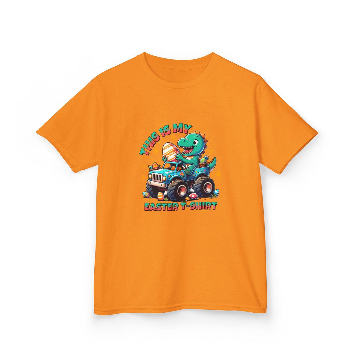 Kids Easter T-Shirt - "This Is My Easter T-Shirt" with Fun Dinosaur Graphic
