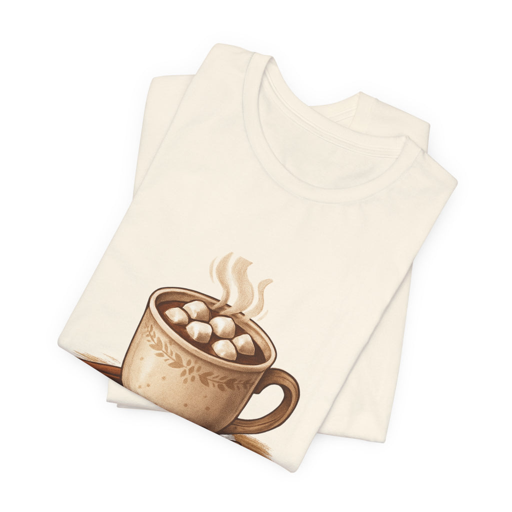 Coffee Tee — "Enjoy the Sweet Moments" Hot Cocoa Graphic Shirt