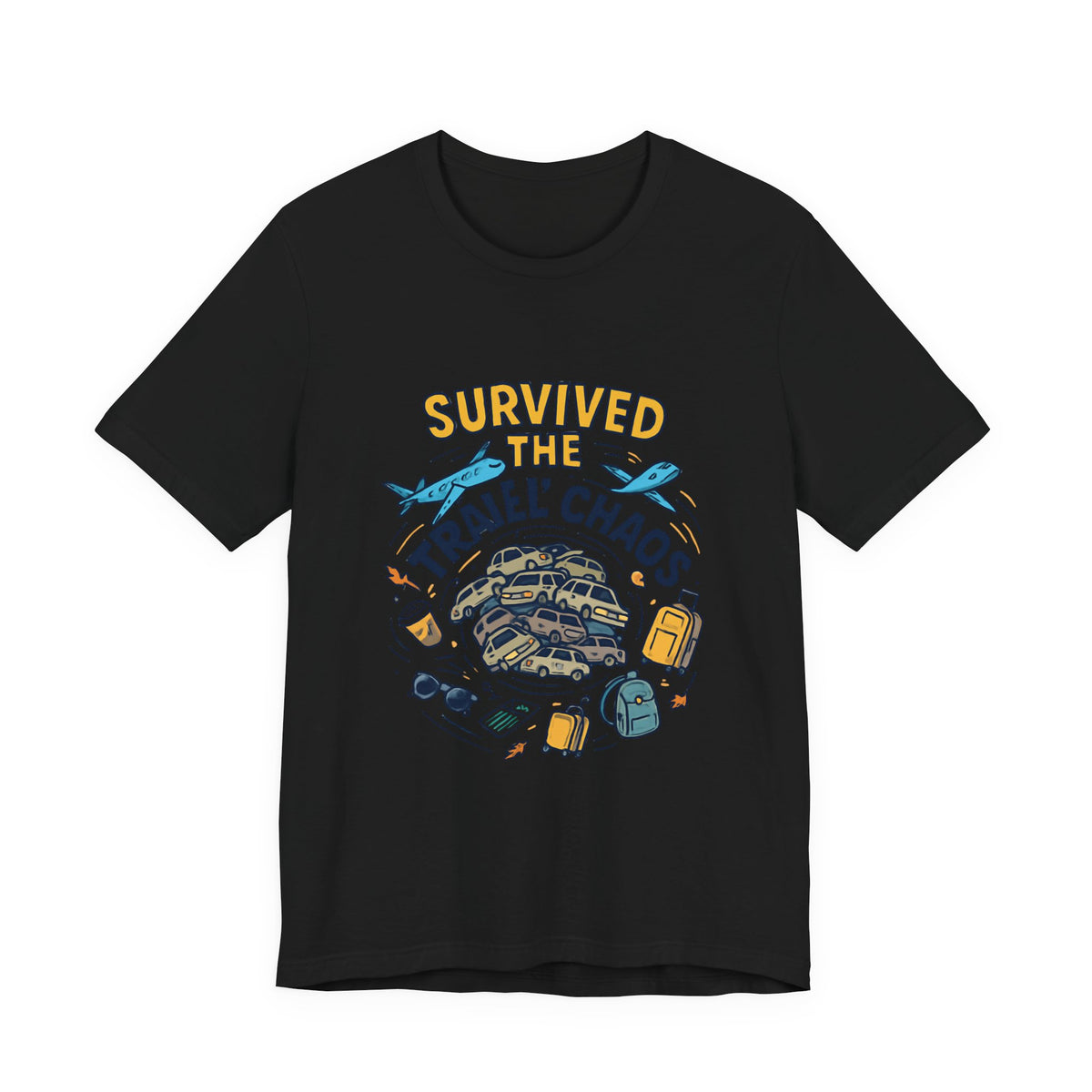 Survived the Travel Chaos T-Shirt — Funny Vacation & Travel Lover Tee