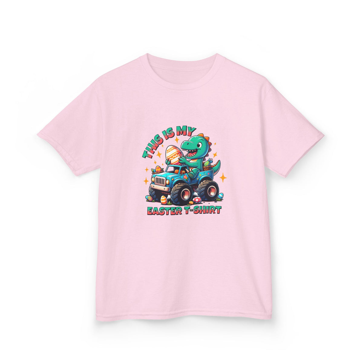 Kids Easter T-Shirt - "This Is My Easter T-Shirt" with Fun Dinosaur Graphic
