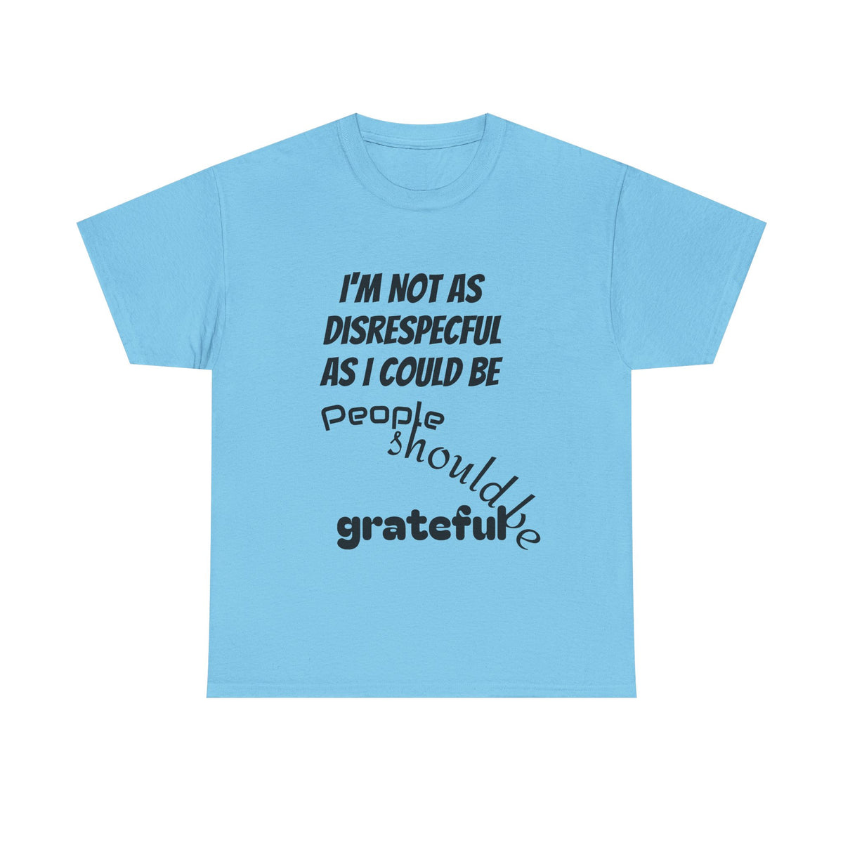 Gratitude Humor Tee, Funny Graphic Shirt, Gift for Friends, Casual Wear, Unisex Tee, Birthday Gift, Quirky T-Shirt