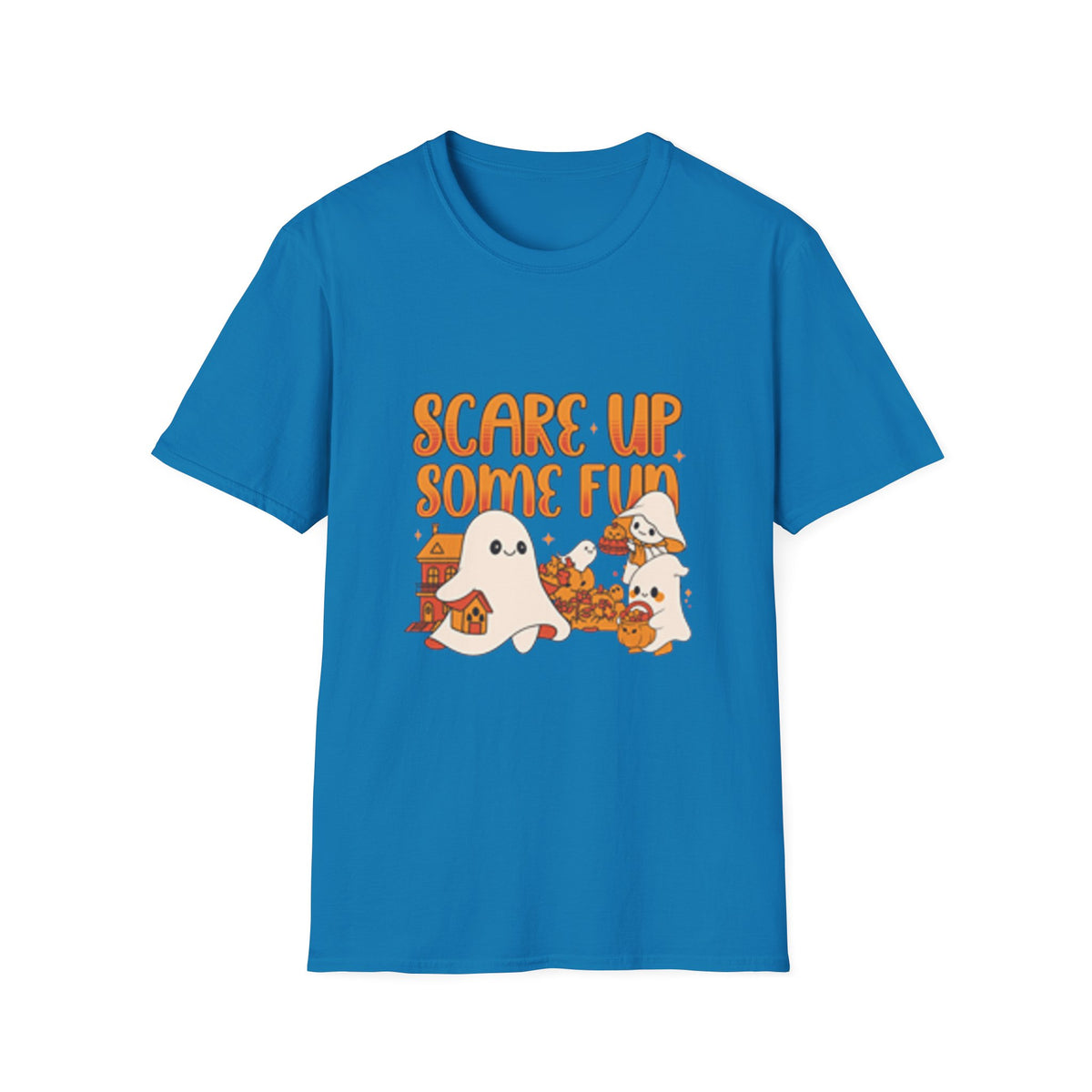 Happy Halloween Ghosts Unisex T-Shirt, Scare Up Some Fun Tee, Spooky T-Shirt, Cute Halloween Shirt, Fall Outfit, Trick or Treat Top