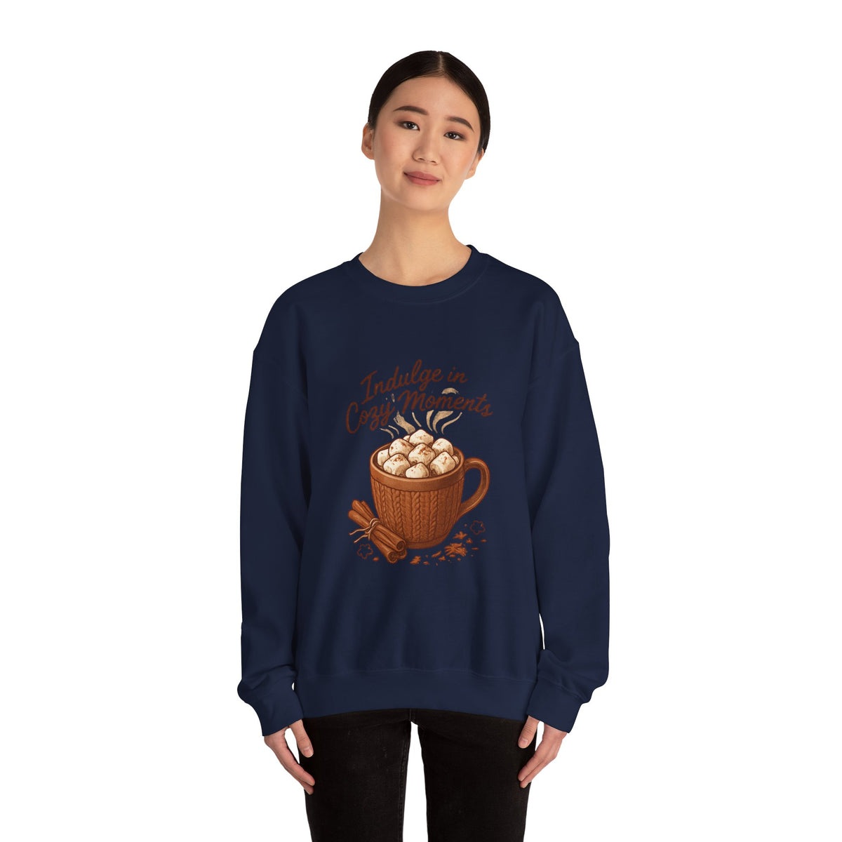 Cozy Moments Sweatshirt — Hot Cocoa Mug Crewneck