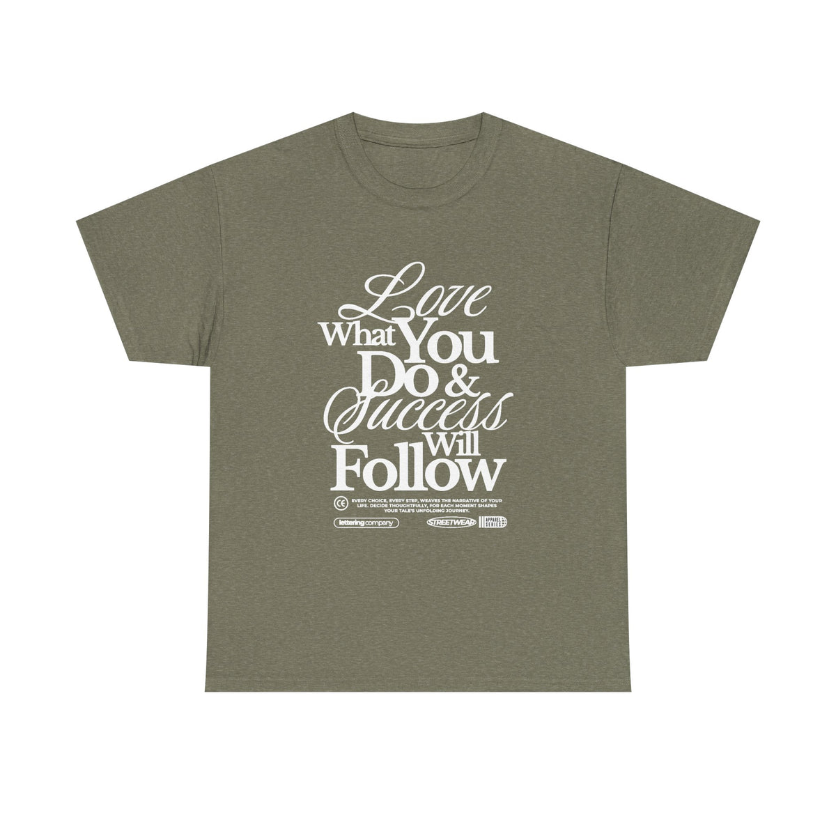 Motivational Unisex Heavy Cotton Tee - Love What You Do & Success Will Follow, Inspirational Shirt, Positive Vibes T-Shirt, Gift for [...]