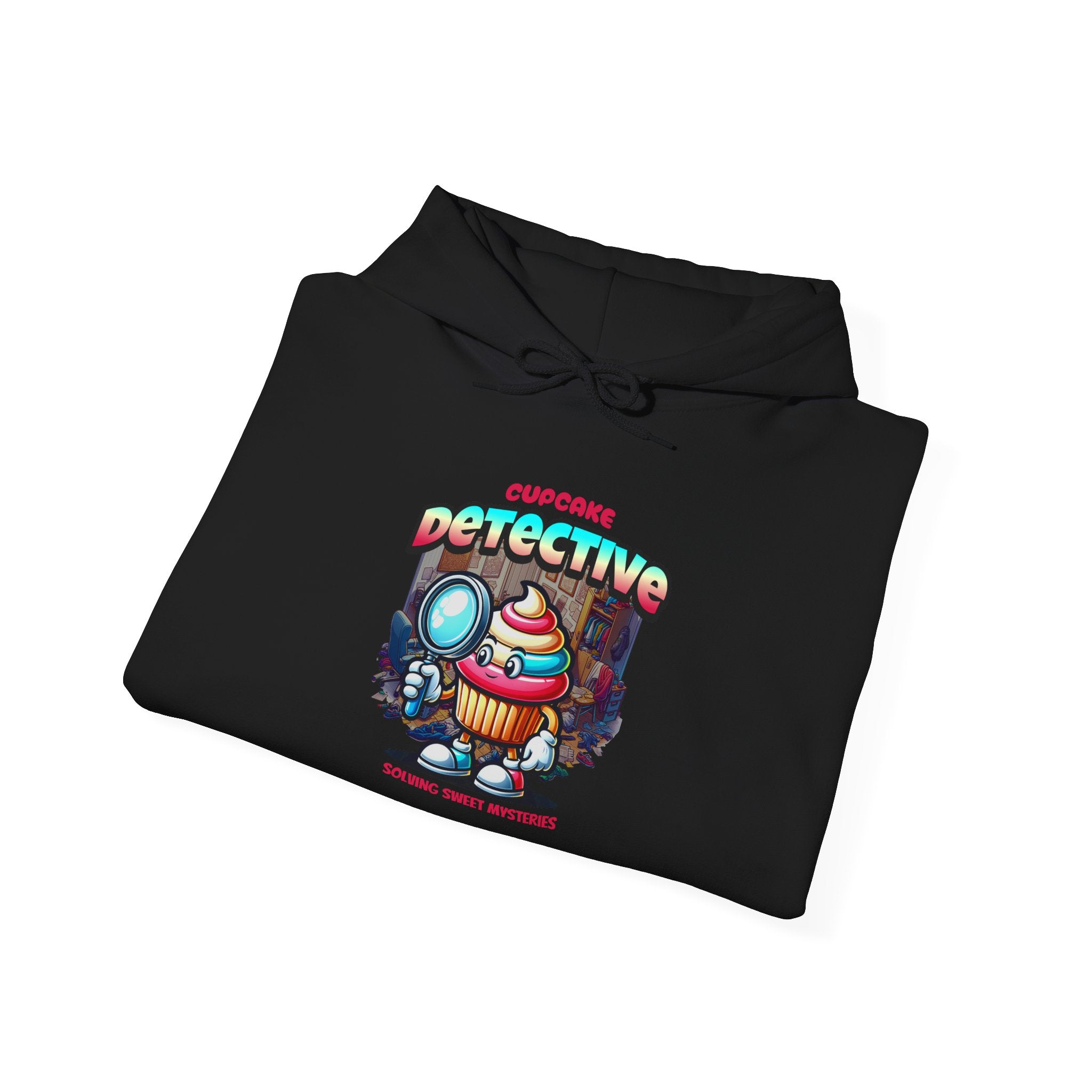 Detective Cupcake Hoodie — Cute Detective Dessert Graphic Sweatshirt