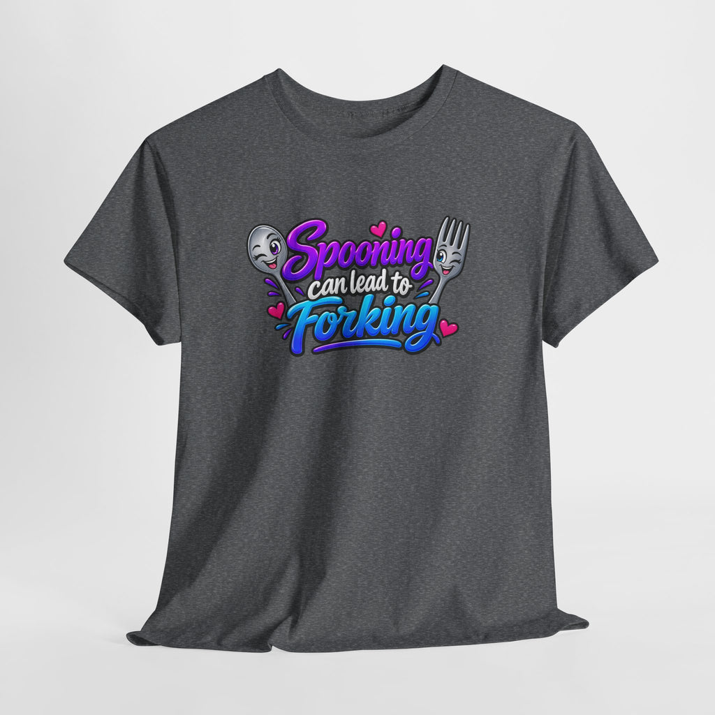 Spooning Can Lead to Forking T-Shirt – Funny Couple Kitchen Tee