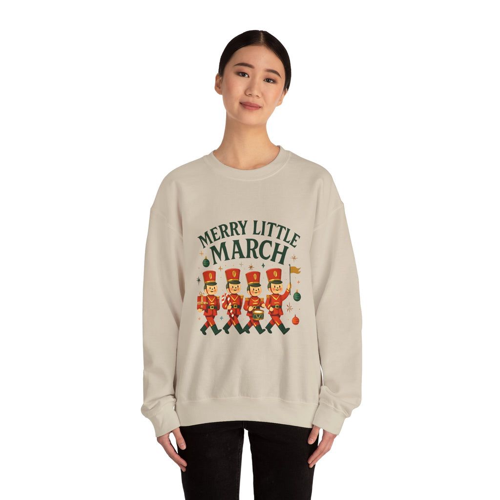 Merry Little March Sweatshirt — Nutcracker Marching Band Holiday Crewneck