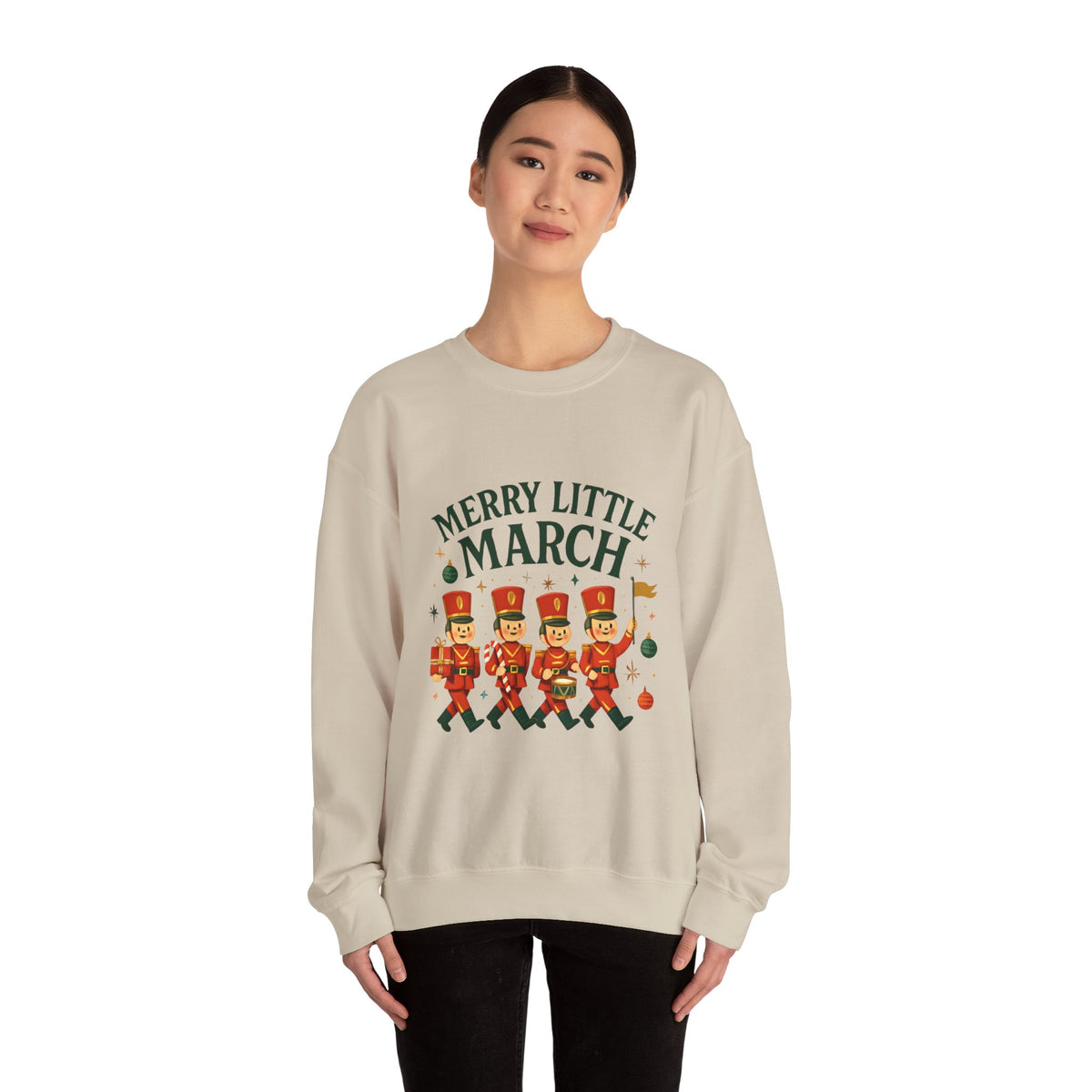Merry Little March Sweatshirt — Nutcracker Marching Band Holiday Crewneck