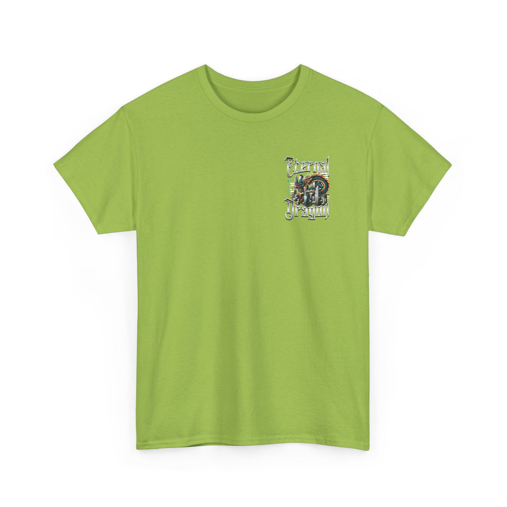 Electric Dragon T‑Shirt — Retro City Dragon Graphic Tee