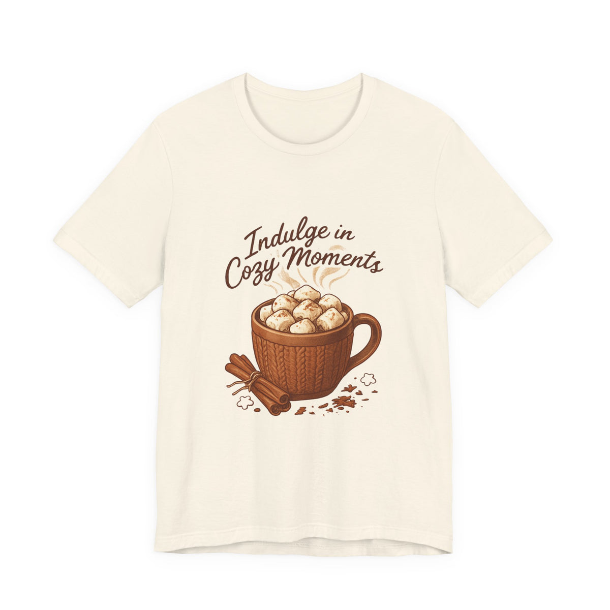 Cozy Moments Hot Cocoa Tee — "Indulge in Cozy Moments" Graphic Shirt