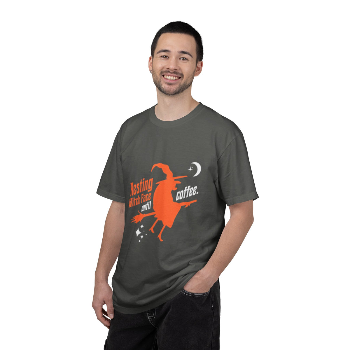 Resting Witch Face Coffee T-Shirt for Coffee Lovers, Halloween Gift, Funny Witch Shirt, Unisex Casual Wear, Spooky Apparel