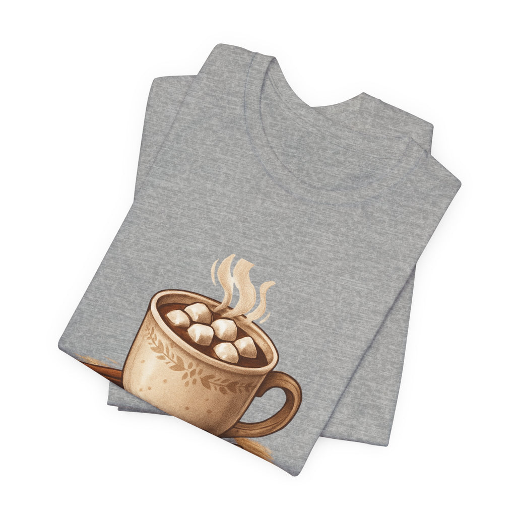 Coffee Tee — "Enjoy the Sweet Moments" Hot Cocoa Graphic Shirt