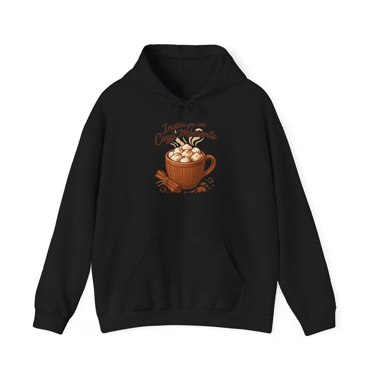 Cozy Moments Hot Cocoa Hoodie — "Indulge in Cozy Moments" Winter Sweatshirt