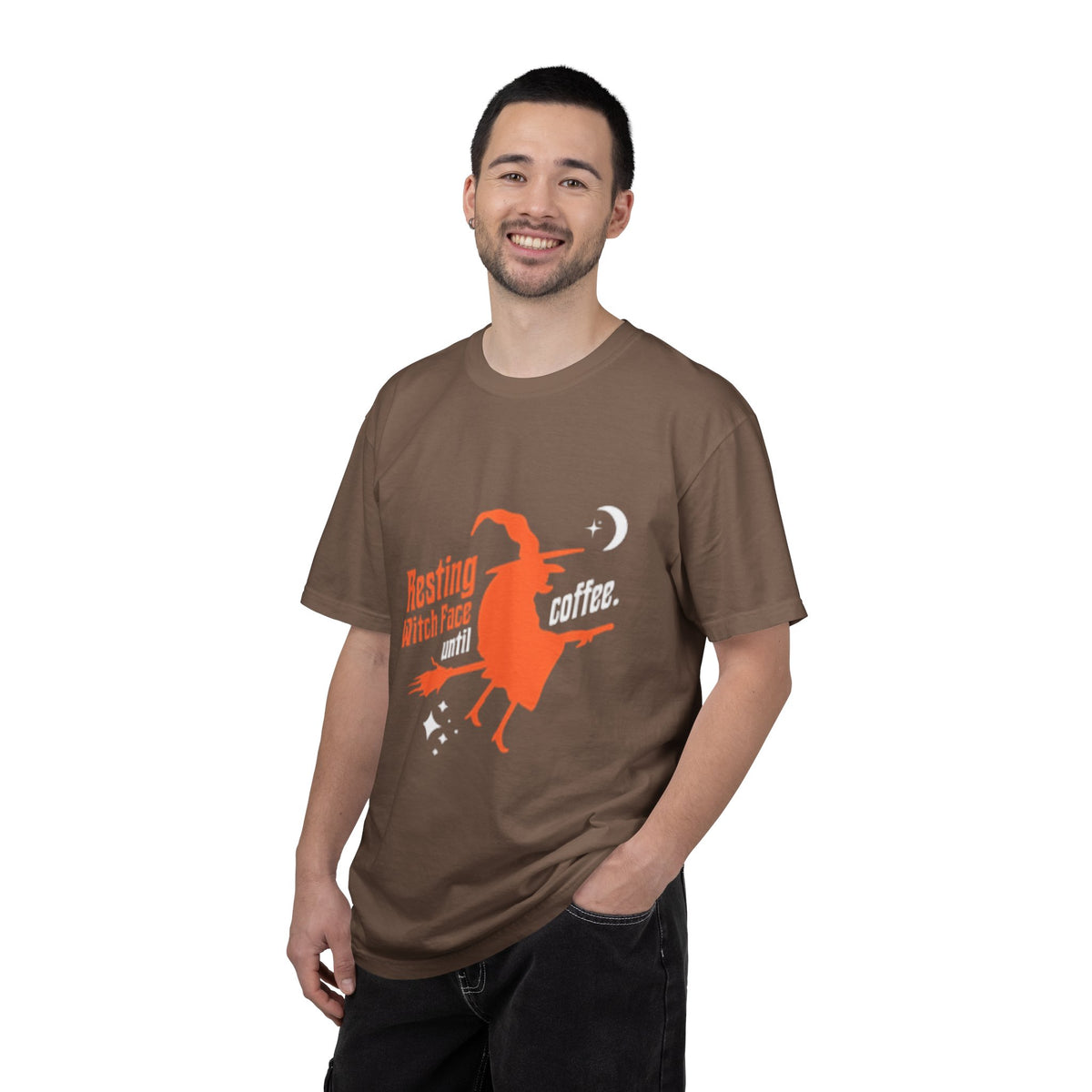Resting Witch Face Coffee T-Shirt for Coffee Lovers, Halloween Gift, Funny Witch Shirt, Unisex Casual Wear, Spooky Apparel