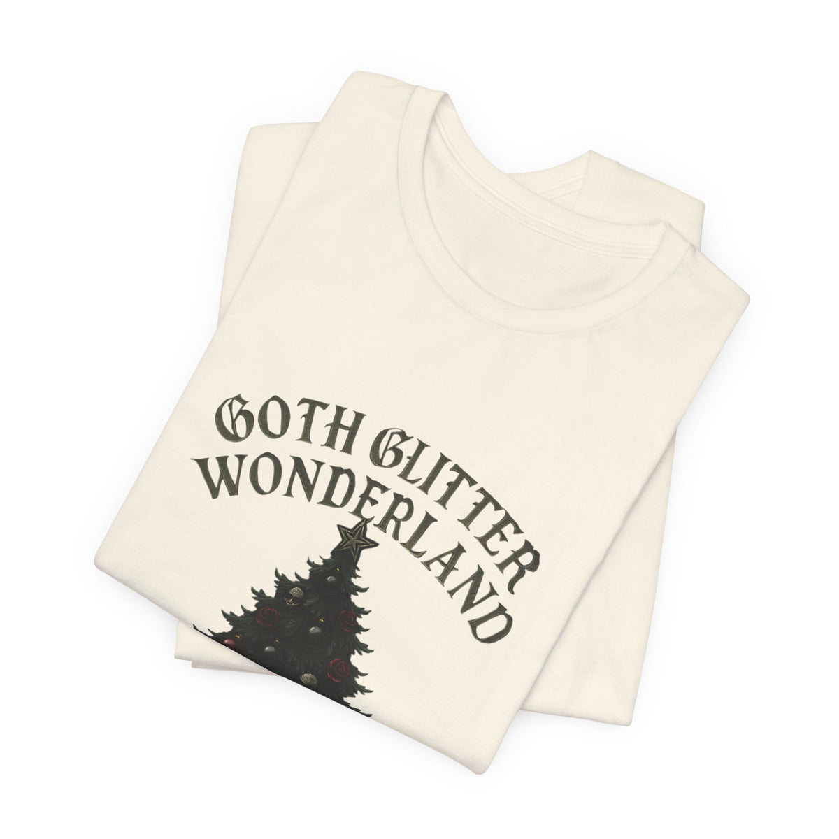 Goth Glitter Wonderland Tee – Gothic Christmas Tree Holiday T-Shirt