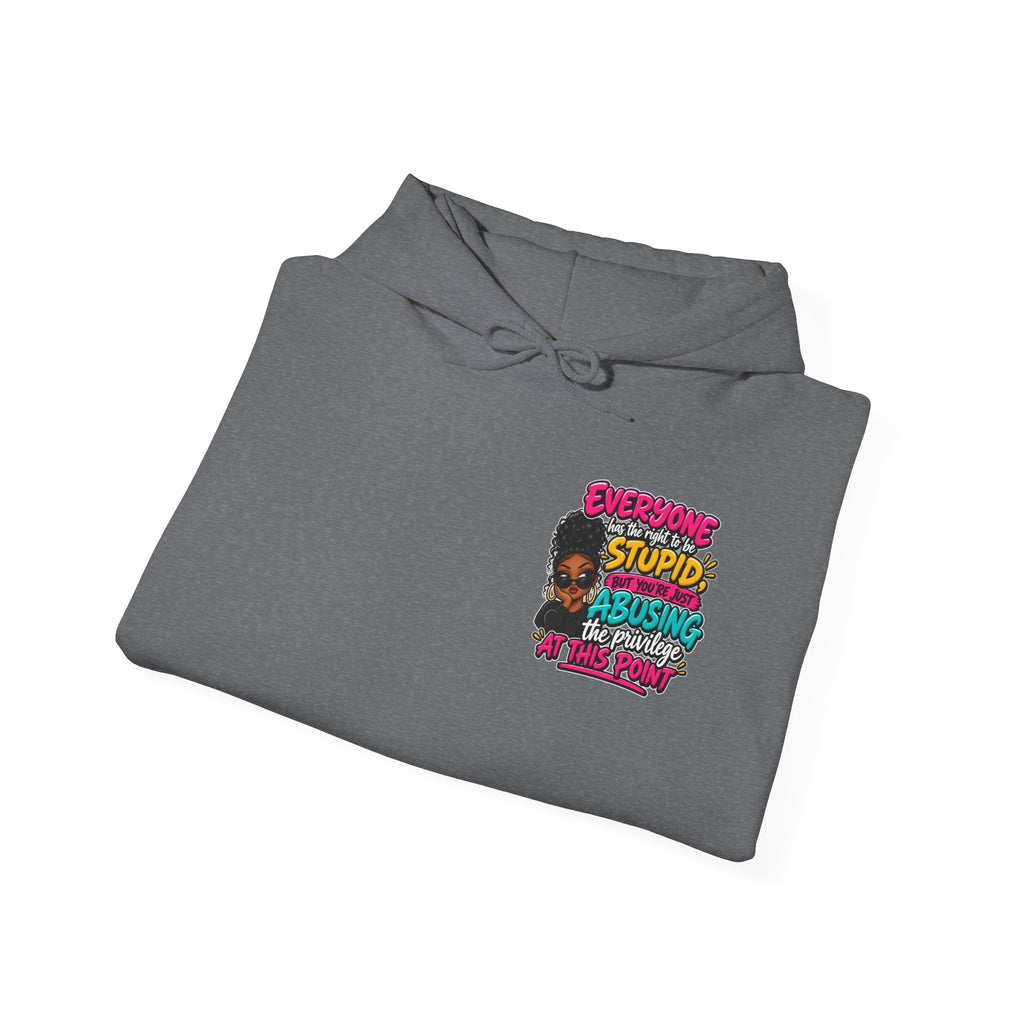 I'm Not Stupid" Bold Graphic Afrocentric Statement Hoodie