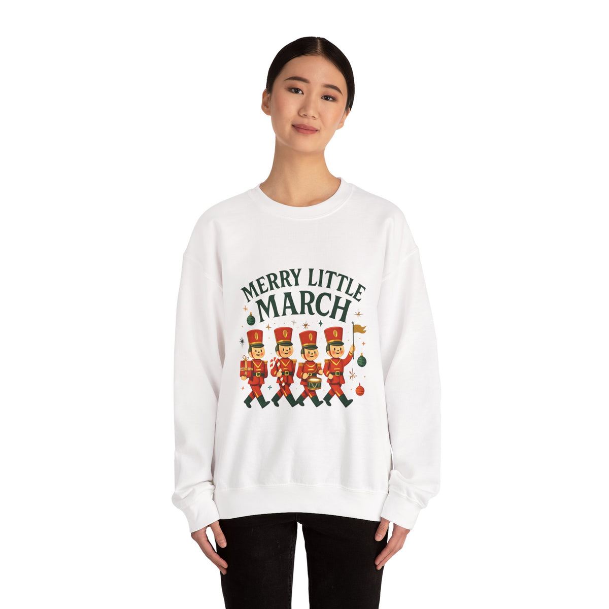 Merry Little March Sweatshirt — Nutcracker Marching Band Holiday Crewneck