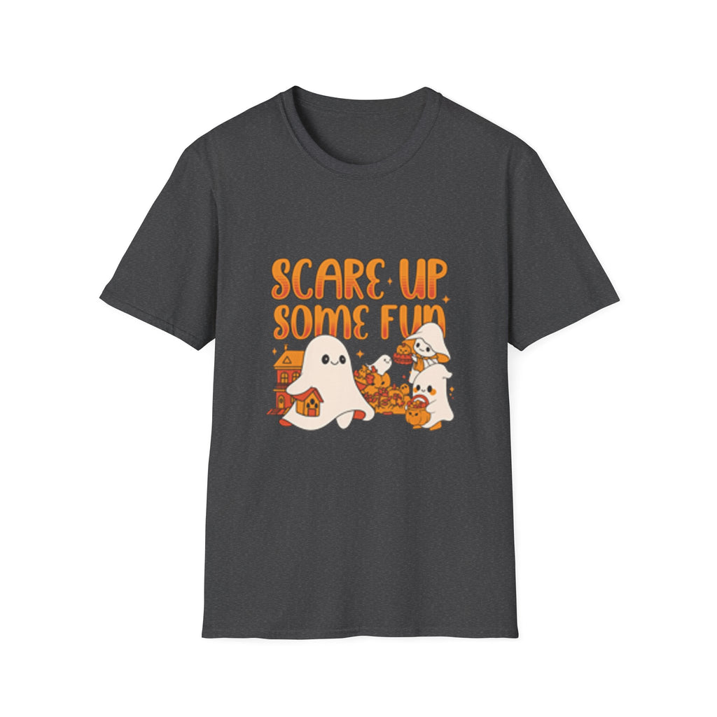 Happy Halloween Ghosts Unisex T-Shirt, Scare Up Some Fun Tee, Spooky T-Shirt, Cute Halloween Shirt, Fall Outfit, Trick or Treat Top