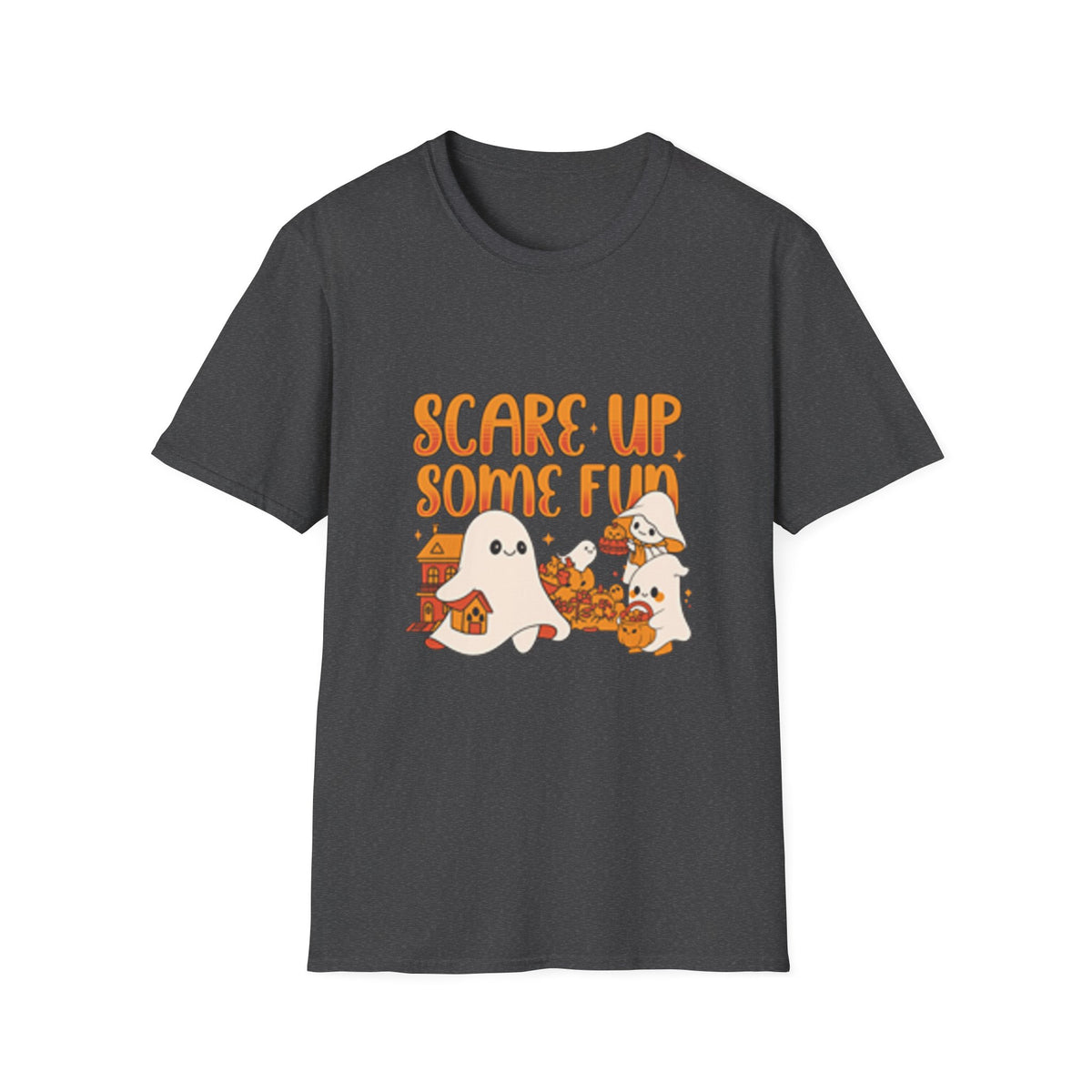 Happy Halloween Ghosts Unisex T-Shirt, Scare Up Some Fun Tee, Spooky T-Shirt, Cute Halloween Shirt, Fall Outfit, Trick or Treat Top