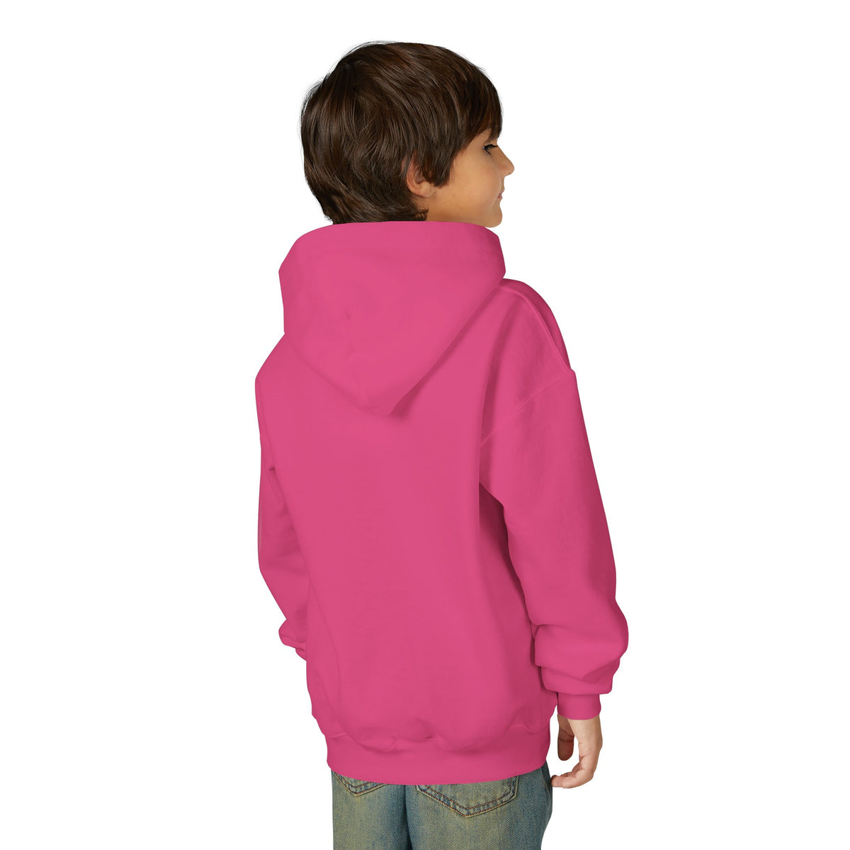 Youth Hoodie — "Overthinking Solves Nothing" Retro Bubble Letter Pullover