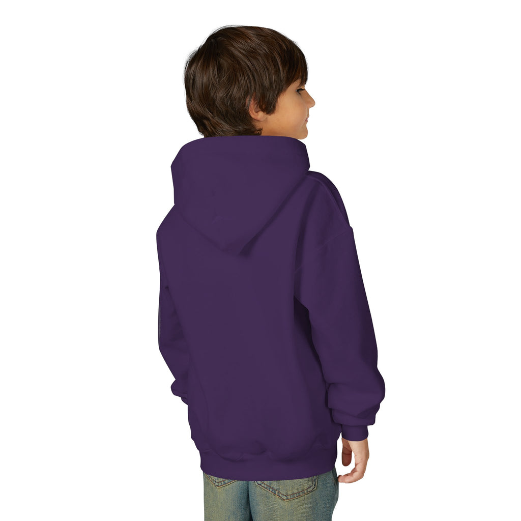 Youth Hoodie — "Overthinking Solves Nothing" Retro Bubble Letter Pullover