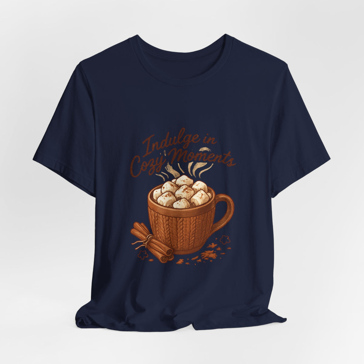 Cozy Moments Hot Cocoa Tee — "Indulge in Cozy Moments" Graphic Shirt