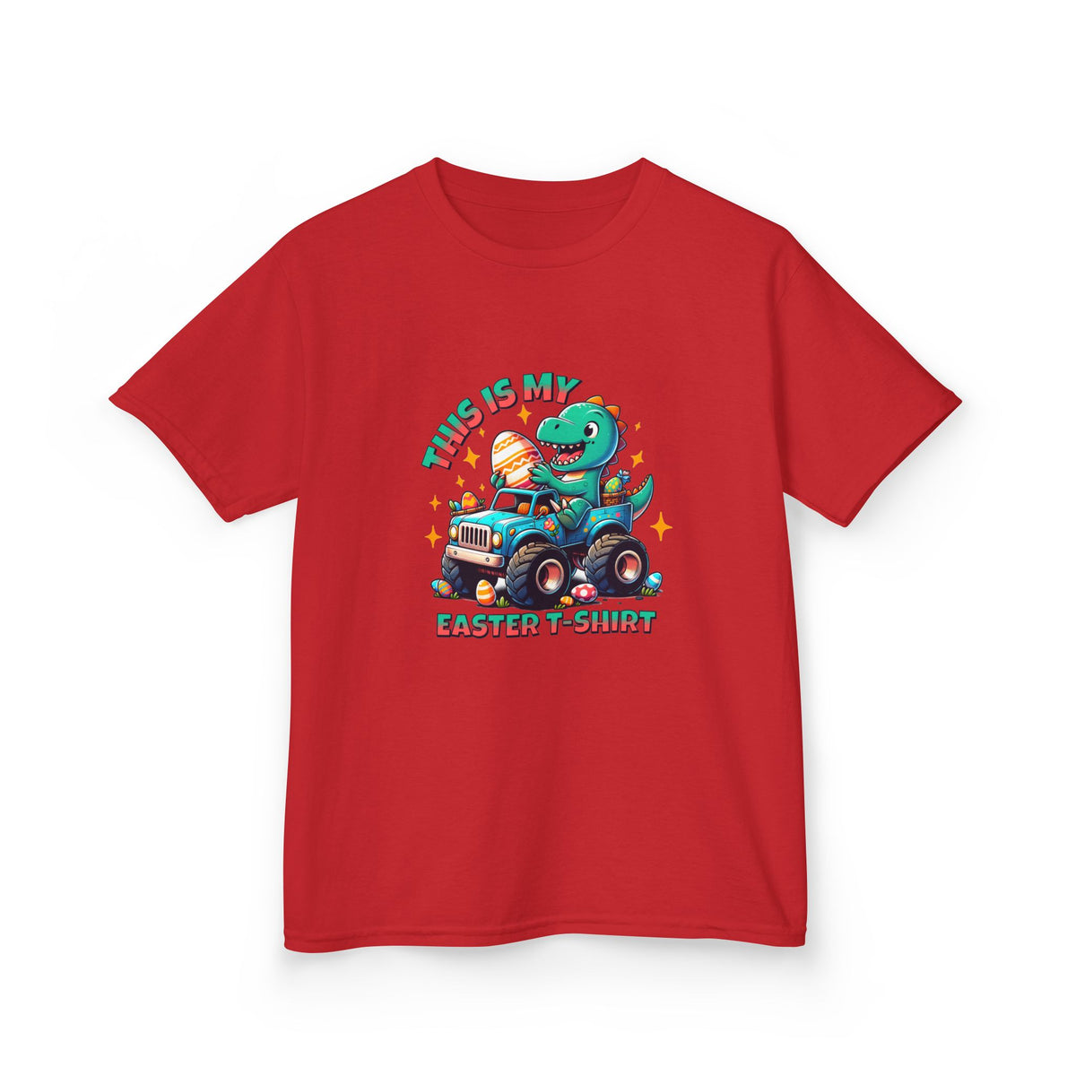 Kids Easter T-Shirt - "This Is My Easter T-Shirt" with Fun Dinosaur Graphic