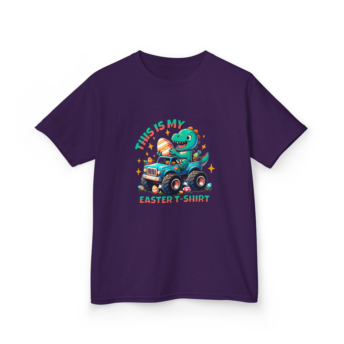 Kids Easter T-Shirt - "This Is My Easter T-Shirt" with Fun Dinosaur Graphic