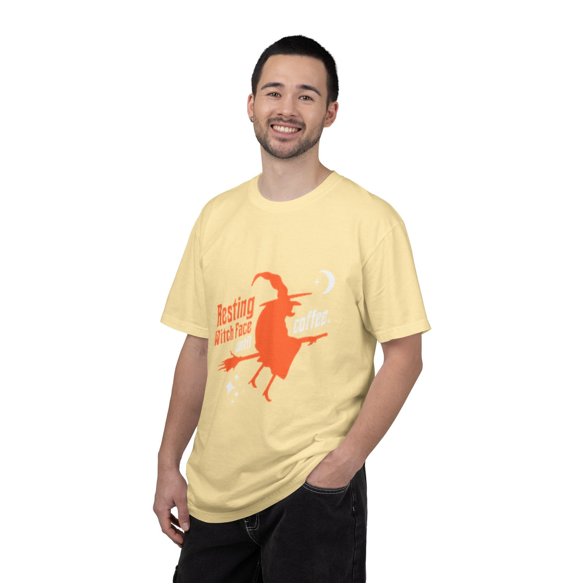 Resting Witch Face Coffee T-Shirt for Coffee Lovers, Halloween Gift, Funny Witch Shirt, Unisex Casual Wear, Spooky Apparel