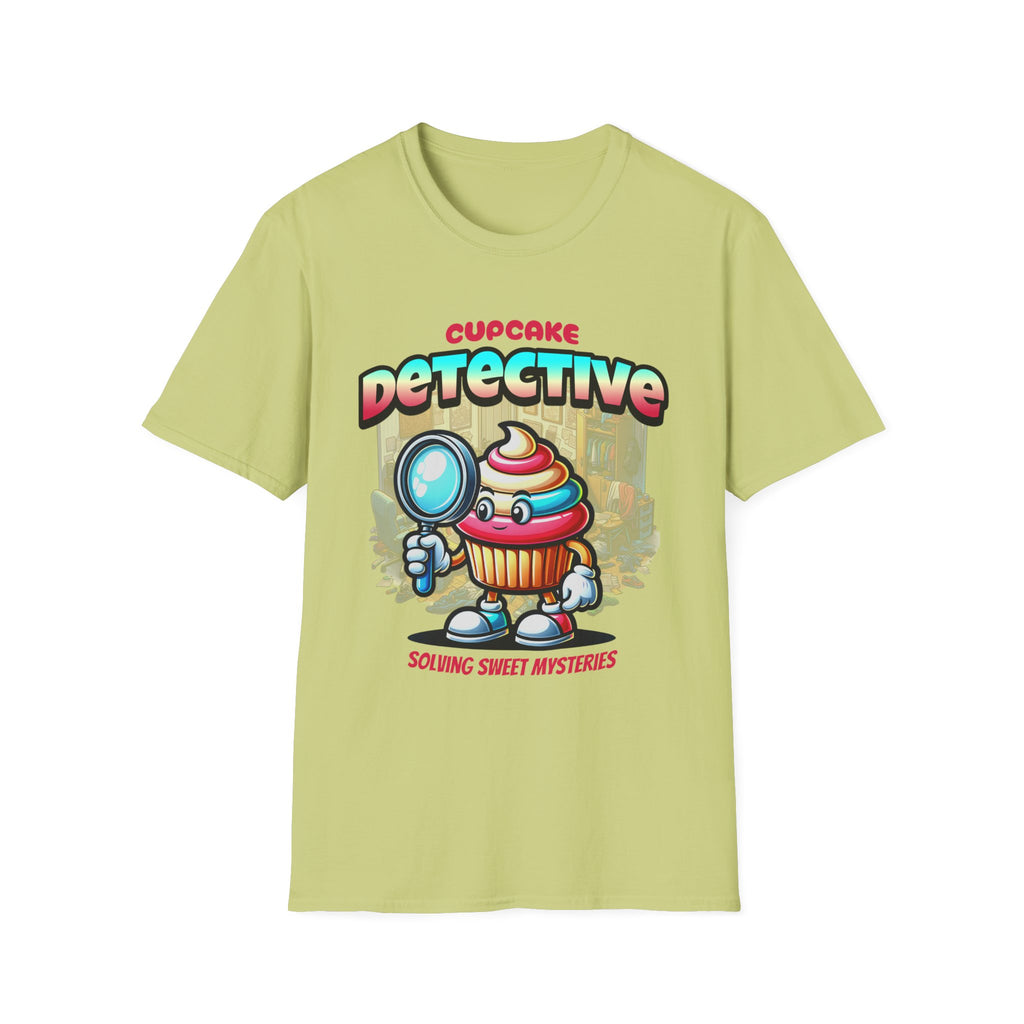 Cupcake Detective T-Shirt — 'Solving Sweet Mysteries' Cute Bakery Lover Tee