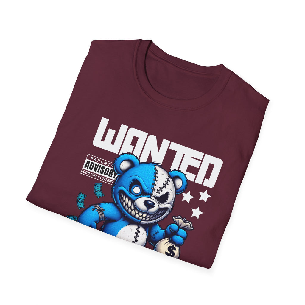 Wanted Dead or Alive Graphic Tee, Unisex Softstyle T-Shirt, Casual Wear, Streetwear, Fun Graphic Tee, Gift for Gamers, Unique Shirt