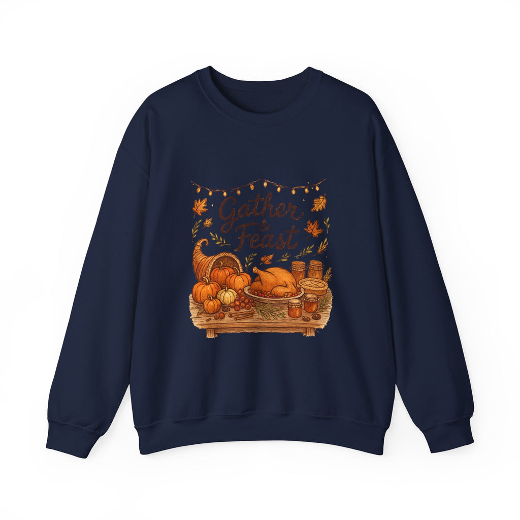 Gather & Feast Thanksgiving Fall Crewneck Sweatshirt
