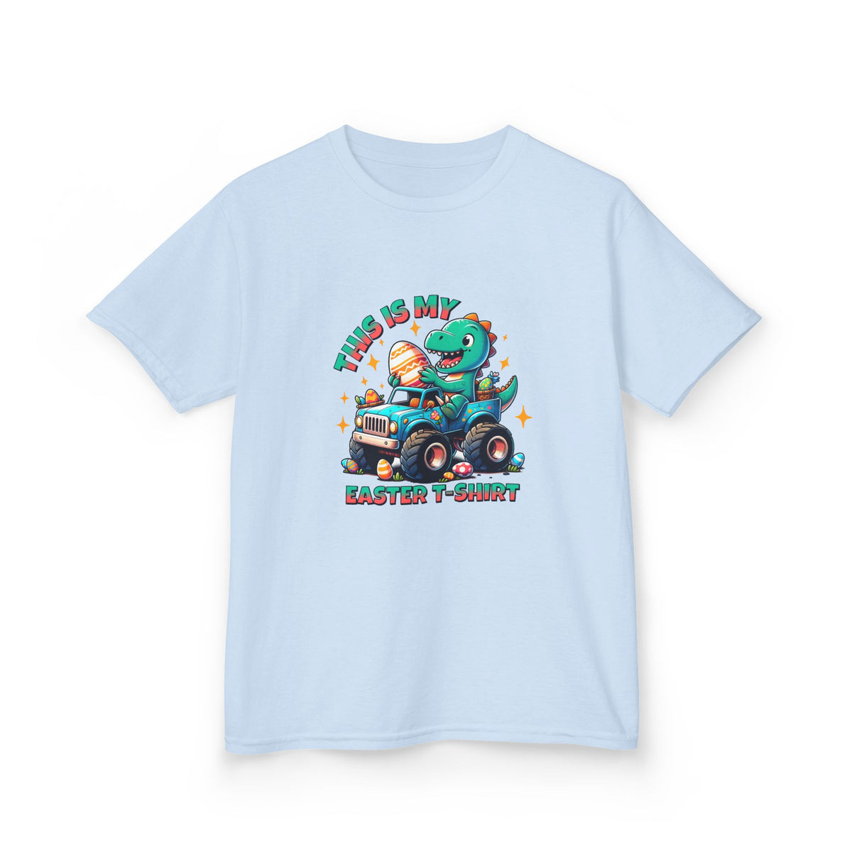 Kids Easter T-Shirt - "This Is My Easter T-Shirt" with Fun Dinosaur Graphic