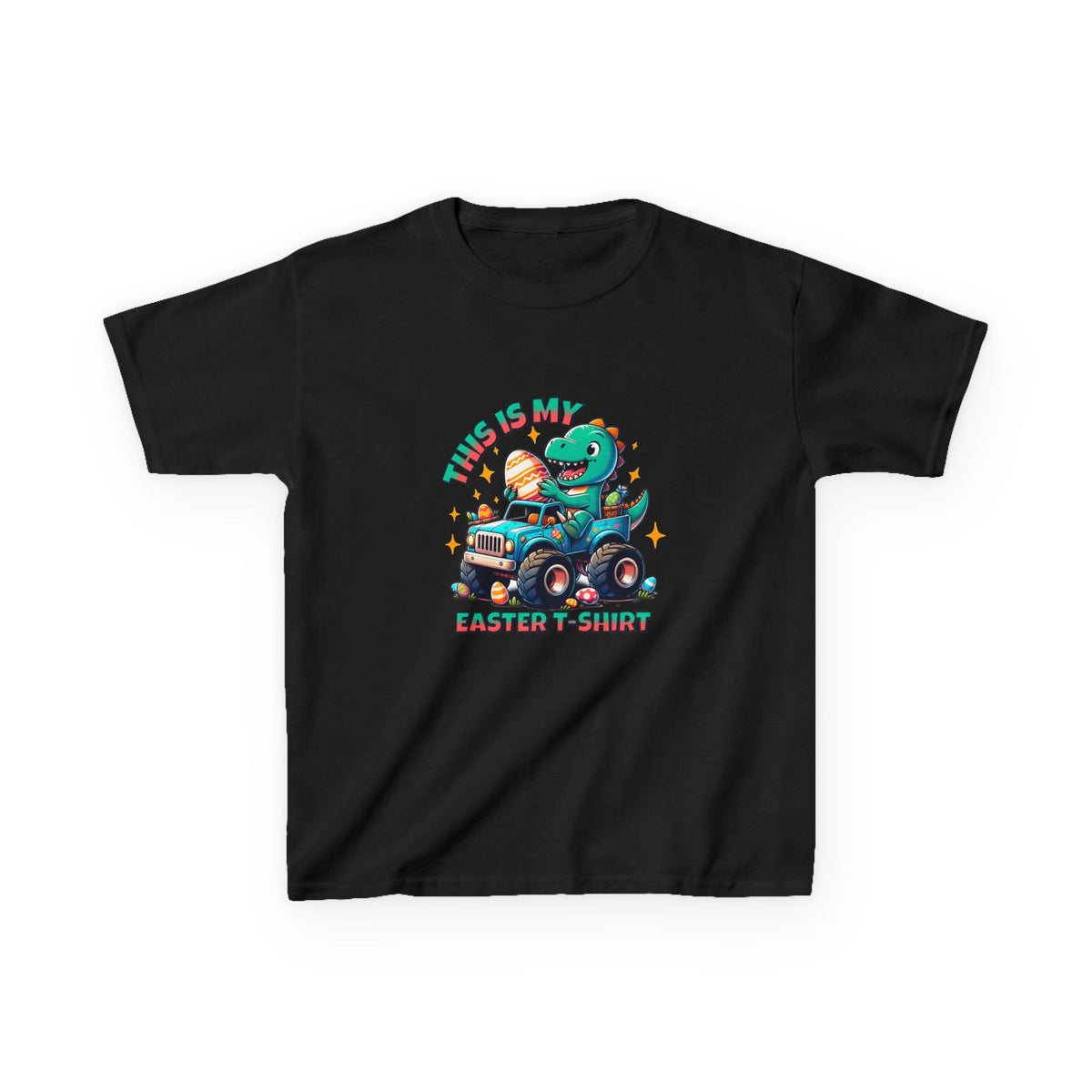 Kids Easter T-Shirt - "This Is My Easter T-Shirt" with Fun Dinosaur Graphic